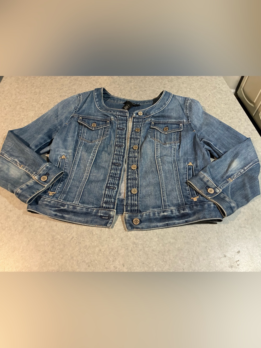 White House Black Market Girls' Blue Denim Jean Jacket